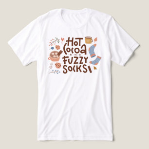 Cozy Hot Cocoa and Fuzzy Socks Design Tri-Blend Shirt