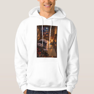 cozy hotel room hoodie