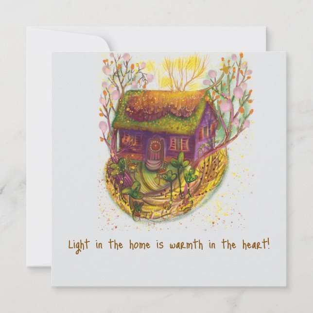 cozy house illustration card (Front)