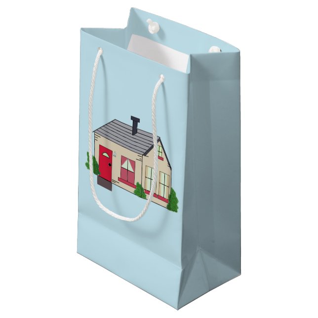 Cozy House Small Gift Bag (Front Angled)