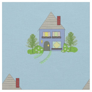 Cozy Houses Fabric