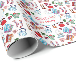 Cozy Hygge Christmas Hand-Drawn Personalized Wrapping Paper