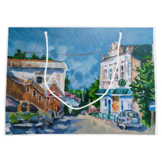 Cozy Impressionist Cityscape Gift Bag | European T