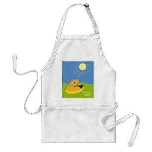 Cozy Introvert Cat Sunbeam Humour Illustration Standard Apron