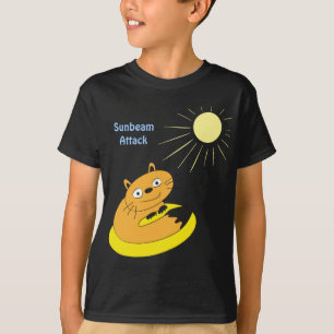 Cozy Introvert Cat Sunbeam Humour Illustration T-Shirt