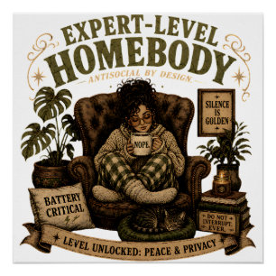 Cozy Introvert Lifestyle Poster