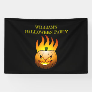 Cozy Jack o'lantern Halloween Pumpkin Banner