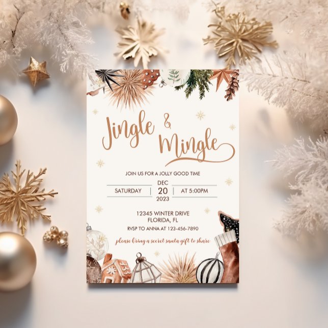 Cozy Jingle & Mingle Christmas Party Invitation (Creator Uploaded)