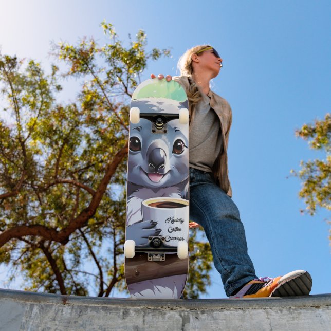 Cozy Jungle Koala Coffee Skateboard (Outdoor 1)