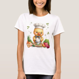 Cozy Kitchen Ducks Cute Cooking Design T-Shirt
