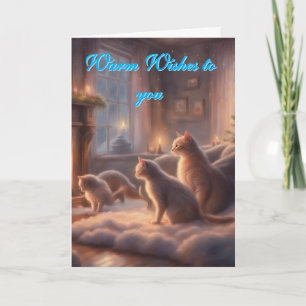 Cozy Kittens Warm Wishes Birthday Card