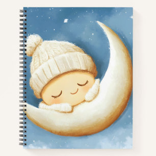 Cozy Knit Nap Cresent Moon Notebook