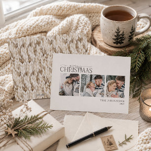 Cozy Knit Newlywed Christmas Photo Holiday Card