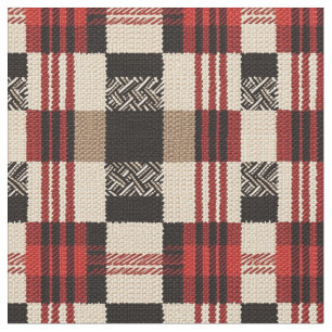 Cozy Knit Patchwork - Vintage Boho Autumn Style 2 Fabric