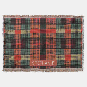 Cozy Knit Patchwork - Vintage Boho Autumn Style Throw Blanket