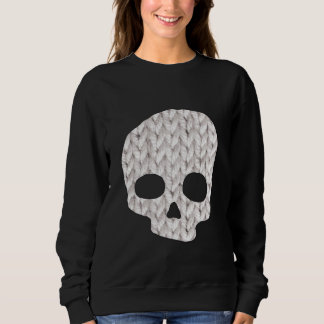 Cozy Knit Skull Sweatshirt