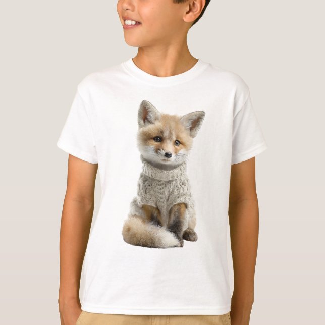 Cozy Knit Sweater Fox Kids (Front)