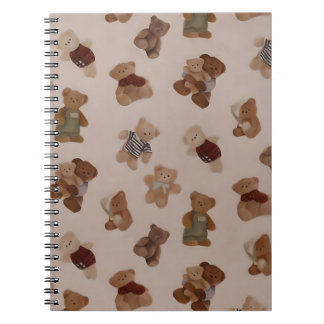 Cozy Knit Teddy Bear Parade Pattern Notebook