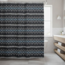 Cozy Knitted Pattern Black and Grey 