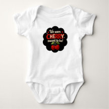 Cozy knitted-style typography and adorable cherry