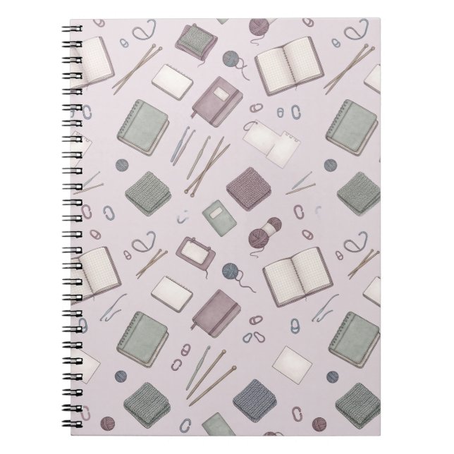 Cozy Knitting Journal & Crochet Planner Pattern (Front)