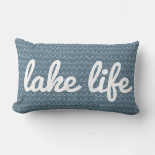 Cozy Lake Life Modern Cabin Decor Lumbar Pillow
