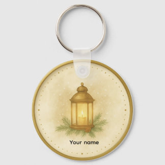 Cozy Lantern Winter Wall Clock – MerryMist Warm Gl Keychain