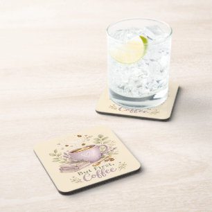 Cozy Lavender Watercolor Coffee Coaster