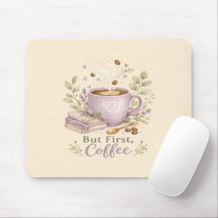 Cozy Lavender Watercolor Coffee Mouse Pad