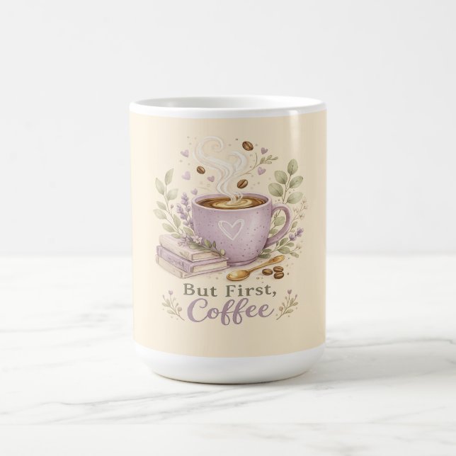 Cozy Lavender Watercolor Coffee Mug (Center)