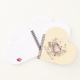 Cozy Lavender Watercolor Coffee Notebook