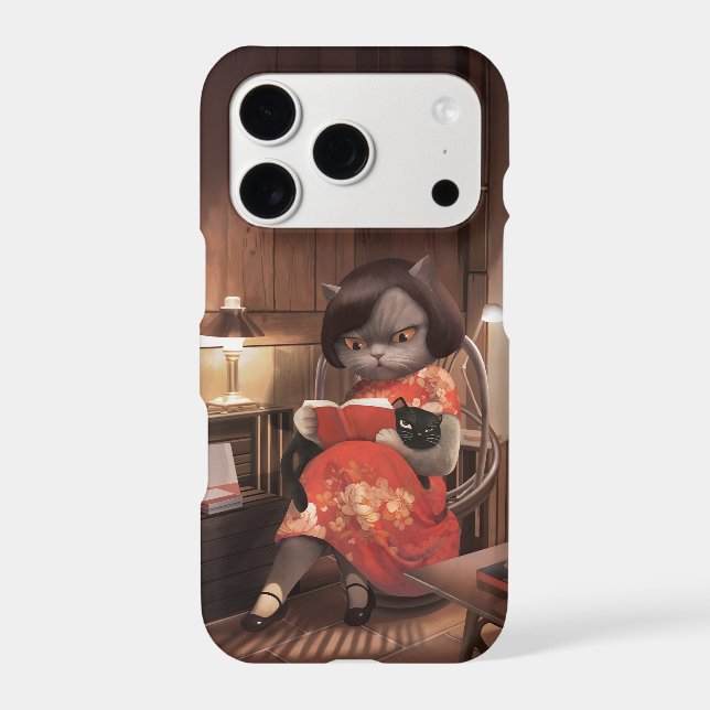 Cozy Library Afternoon - Lo-fi Vintage Cat (Back)