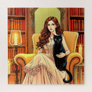 Cozy Library Haven Jigsaw Puzzle