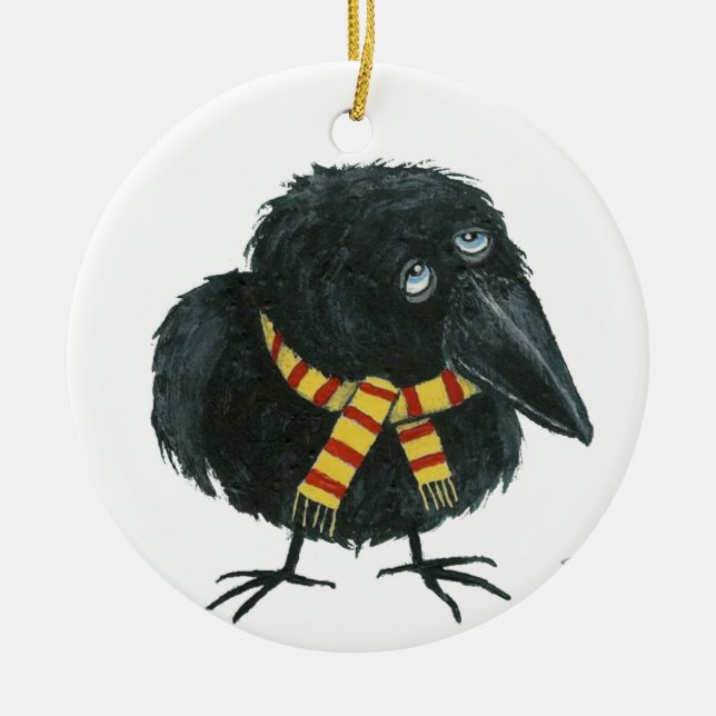Cozy Lil Crow Ornament (Front)