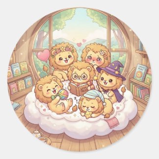 Cozy Lion Storytime Nursery Sticker