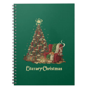 Cozy Literary Christmas Tree of Books Book Lover