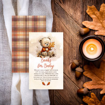 Cozy Little Cub Baby Shower Books for Baby Card