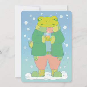 Cozy Little Frog Holiday Card