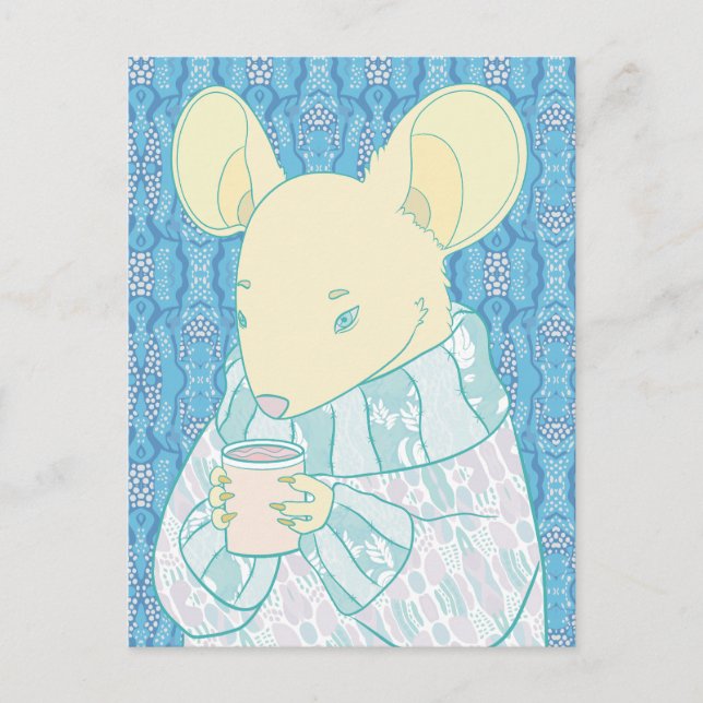 Cozy Little Rat Postcard (Front)