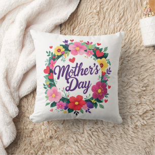 Cozy Love for Mom – Happy Mother's Day  Throw Pillow