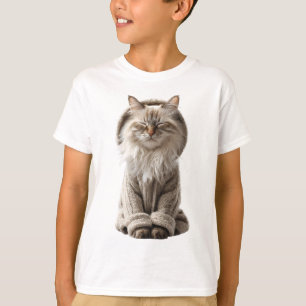 Cozy Meditating Fluffy Sweater Cat Kids