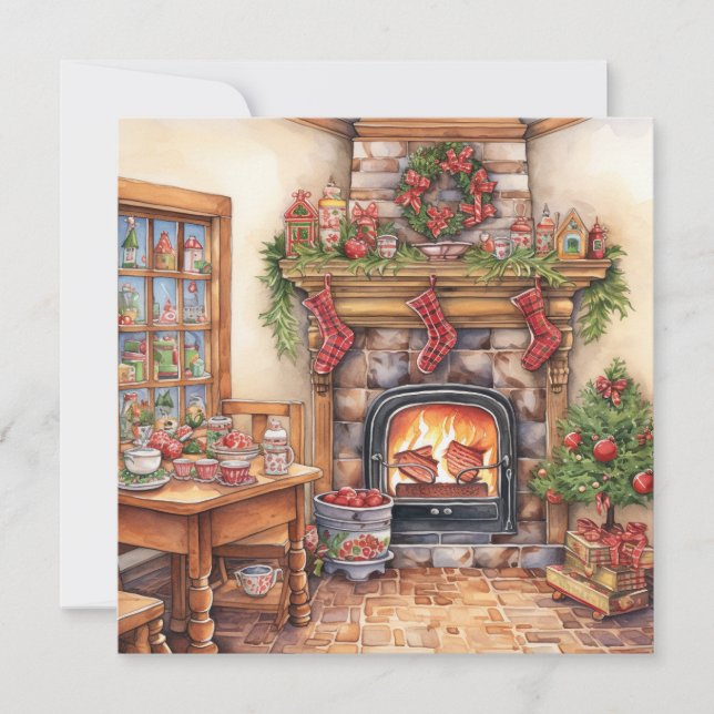 Cozy Merry Christmas Card (Front)
