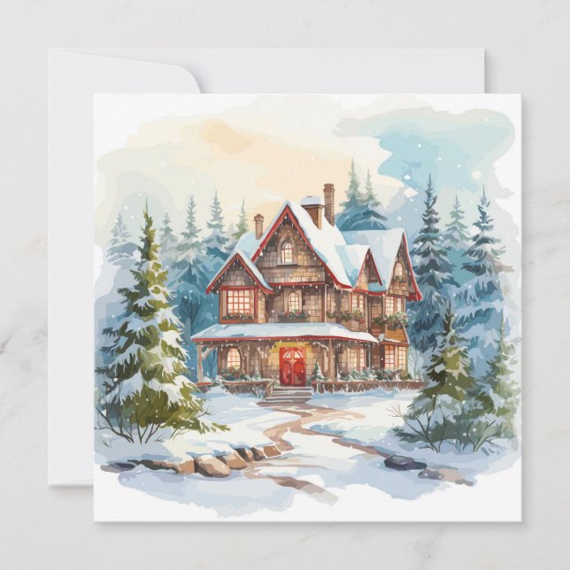Cozy Merry Christmas Card (Front)