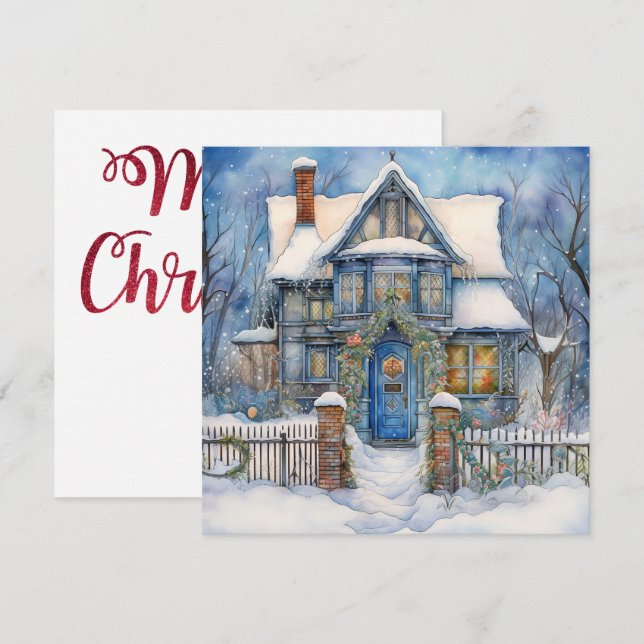 Cozy Merry Christmas Card (Front/Back)