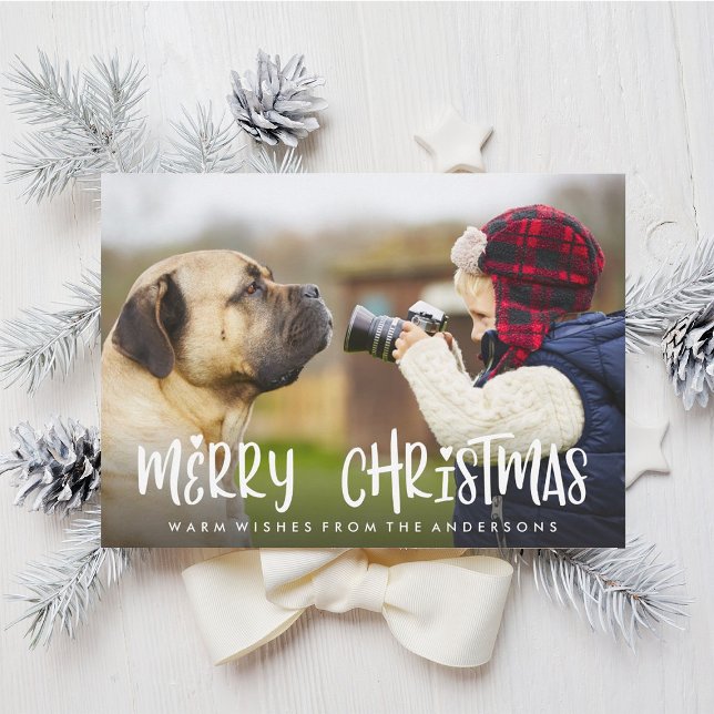 Cozy Merry Christmas Holiday Photo Card (Creator Uploaded)