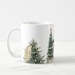 Cozy Merry Christmas Paper Plate with Winter Coffee Mug