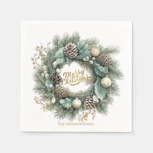 Cozy Merry Christmas Winter Napkin