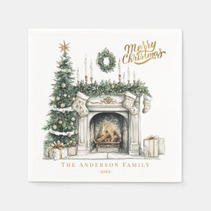 Cozy Merry Christmas Winter Napkins