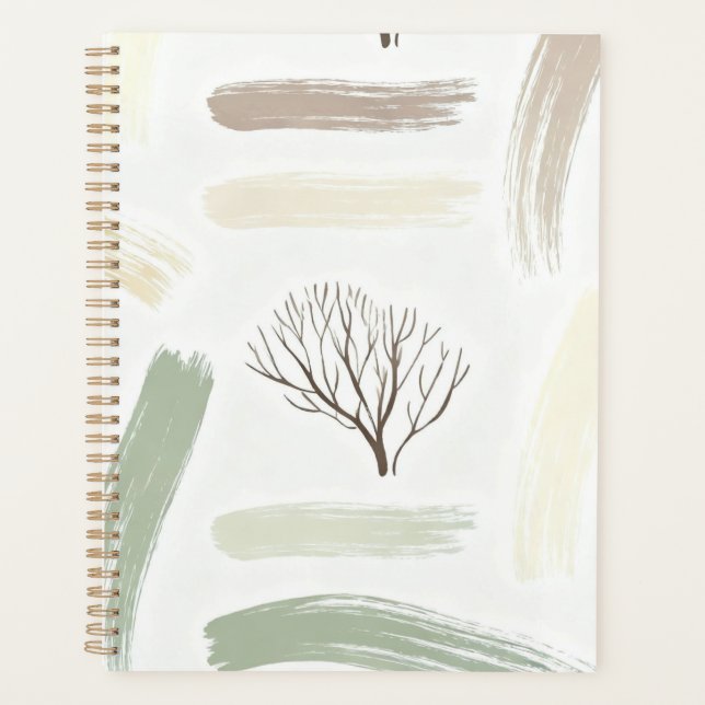 Cozy  Minimal Winter Aesthetic Pattern   Planner (Front)