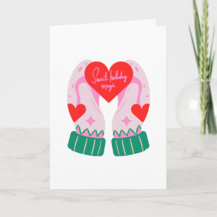 Cozy Mittens with Heart Card